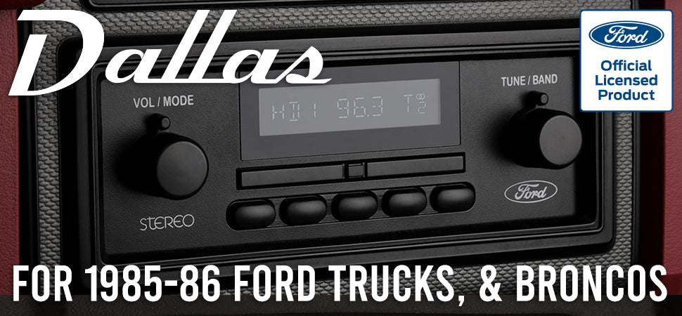 RetroSound Dallas Radio Debuts For 1985-86 Ford F-Series