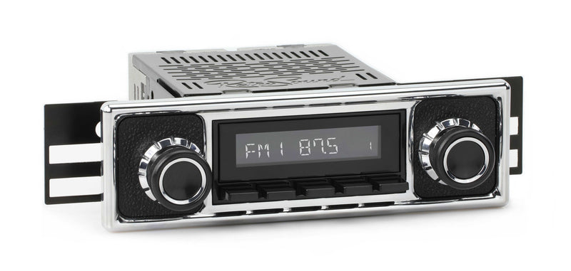 1955-65 Mercedes-Benz 190 DAB+ RetroRadio with Black Pebbled/Chrome Faceplate RetroSound