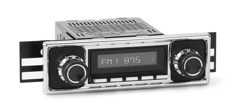 1955-66 Mercedes-Benz 220 DAB+ RetroRadio with Black Pebbled/Chrome Faceplate RetroSound