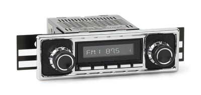 1955-63 Mercedes-Benz 180 DAB+ RetroRadio with Black Pebbled/Chrome Faceplate RetroSound