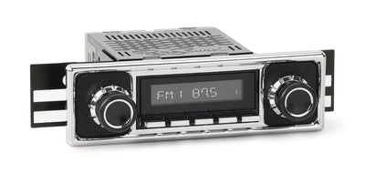 1960-66 Mercedes-Benz 300 DAB+ RetroRadio with Black Pebbled/Chrome Faceplate-RetroSound