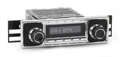 1955-65 Mercedes-Benz 190 DAB+ RetroRadio with Black Pebbled/Chrome Faceplate RetroSound