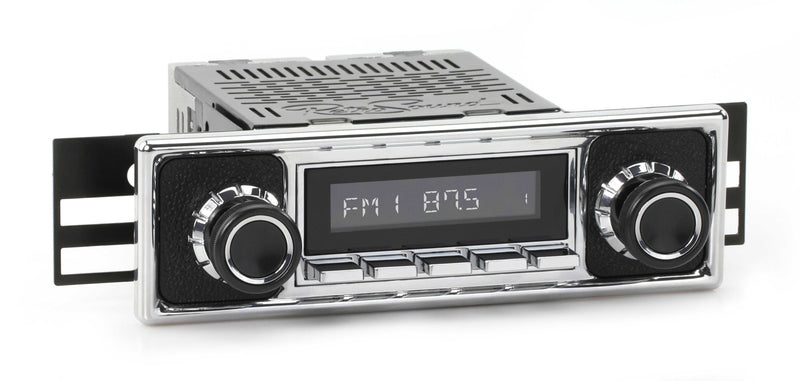 1955-66 Mercedes-Benz 220 DAB+ RetroRadio with Black Pebbled/Chrome Faceplate RetroSound