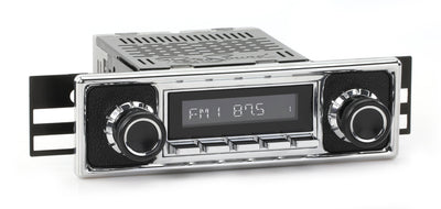 1964-72 Mercedes-Benz 600 DAB+ RetroRadio with Black Pebbled/Chrome Faceplate-RetroSound