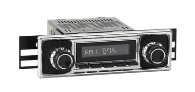 1955-66 Mercedes-Benz 220 DAB+ RetroRadio with Black Pebbled/Chrome Faceplate RetroSound